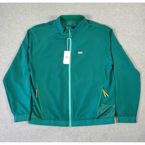 Figs Scrubs Cobaki Performance Scrub Jacket Green Mens XL Size Large Zip Up